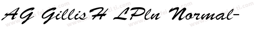 AG GillisH LPln Normal字体转换